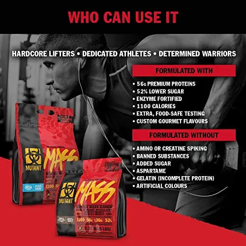 MUTANT Mass Weight Gainer Protein Powder, High-Calorie Workout Shakes Mutant Au supplements