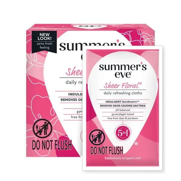 Summer's Eve Sheer Floral Daily Refreshing Feminine Wipes, Removes Odor, pH balanced, 16 count, (Pack of 8) Summer's Eve Au supplements