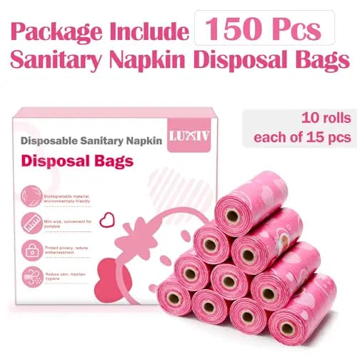 150Pcs Sanitary Napkin Disposal Bags, Luxiv Pink Disposable Sanitary Bag Personal Care Disposal Bags Luxiv Au supplements