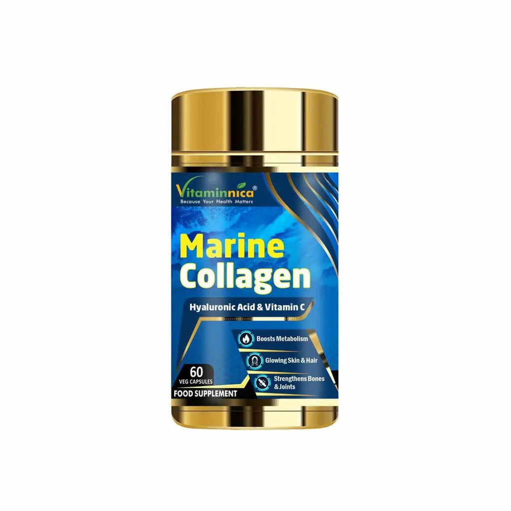 Vitaminnica Marine Collagen Capsules with Hyaluronic Acid & Vitamin C - Skin, Hair, Bones & Joints Vitaminnica Because your Health Matters Au supplements