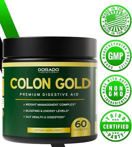 Colon Cleanse and Gut Detox for Weight Management & Digestive Support - Cascara Sagraoda DORADO NUTRITION Au supplements