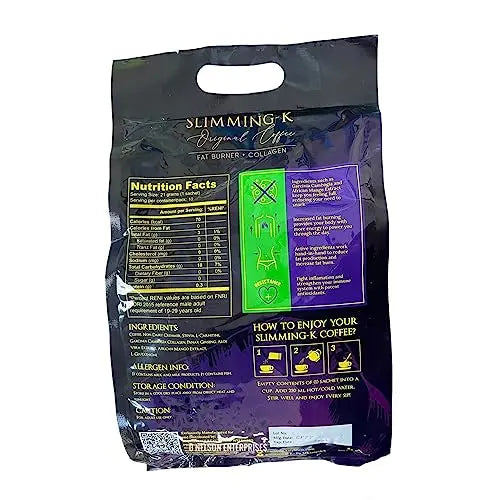 Jumbo Pack MK Slimming-K Coffee with Collagen, 30 Sachets Madam Kilay Au supplements