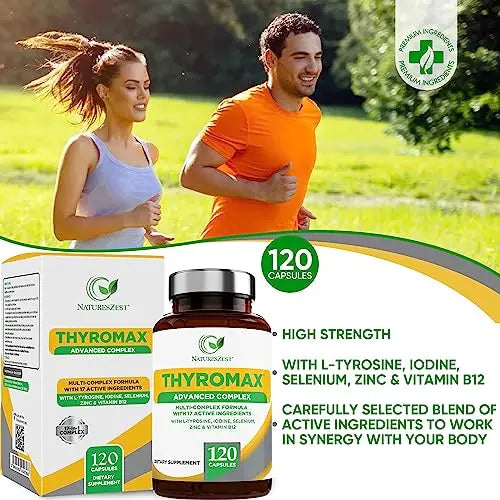 Natures Zest Thyroid Support Supplement for Women & Men - 120 Vegan Capsules Natures Zest Au supplements