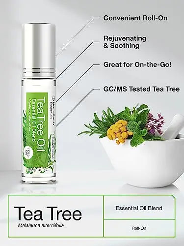 Horbaach Tea Tree Essential Oil Roll On Blend | .33 fl oz (Pack of 2) | Roller for Skin Horbäach Au supplements