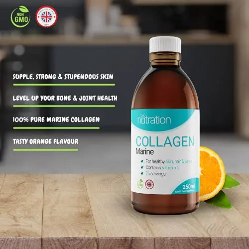Marine Collagen Liquid | 25 x 10ml Servings | Liquid Collagen Drink for Women and Men | Pure Marine Collagen for Strong Bones & Joints Nutration Au supplements