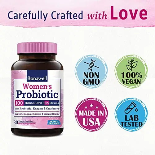 Bonawell Probiotics for Women 100B, with Organic Prebiotic, Cranberry for Feminine Health Bonawell Au supplements