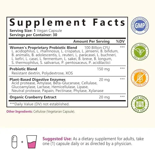 NatureMyst Women’s Probiotics 100 Billion, 20 Targeted Strains with Organic Cranberry NatureMyst Au supplements
