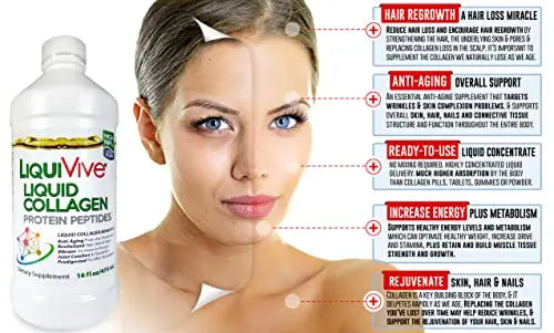 LiquiVive Liquid Collagen Protein Peptides Concentrate | Pure Hydrolyzed Super Multi Collagen Life Miracle Au supplements