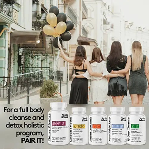 Youth & Tonic Kidney Cleanse Detox for Residual Metabolic Waste & Excess Body Water Youth & Tonic Au supplements
