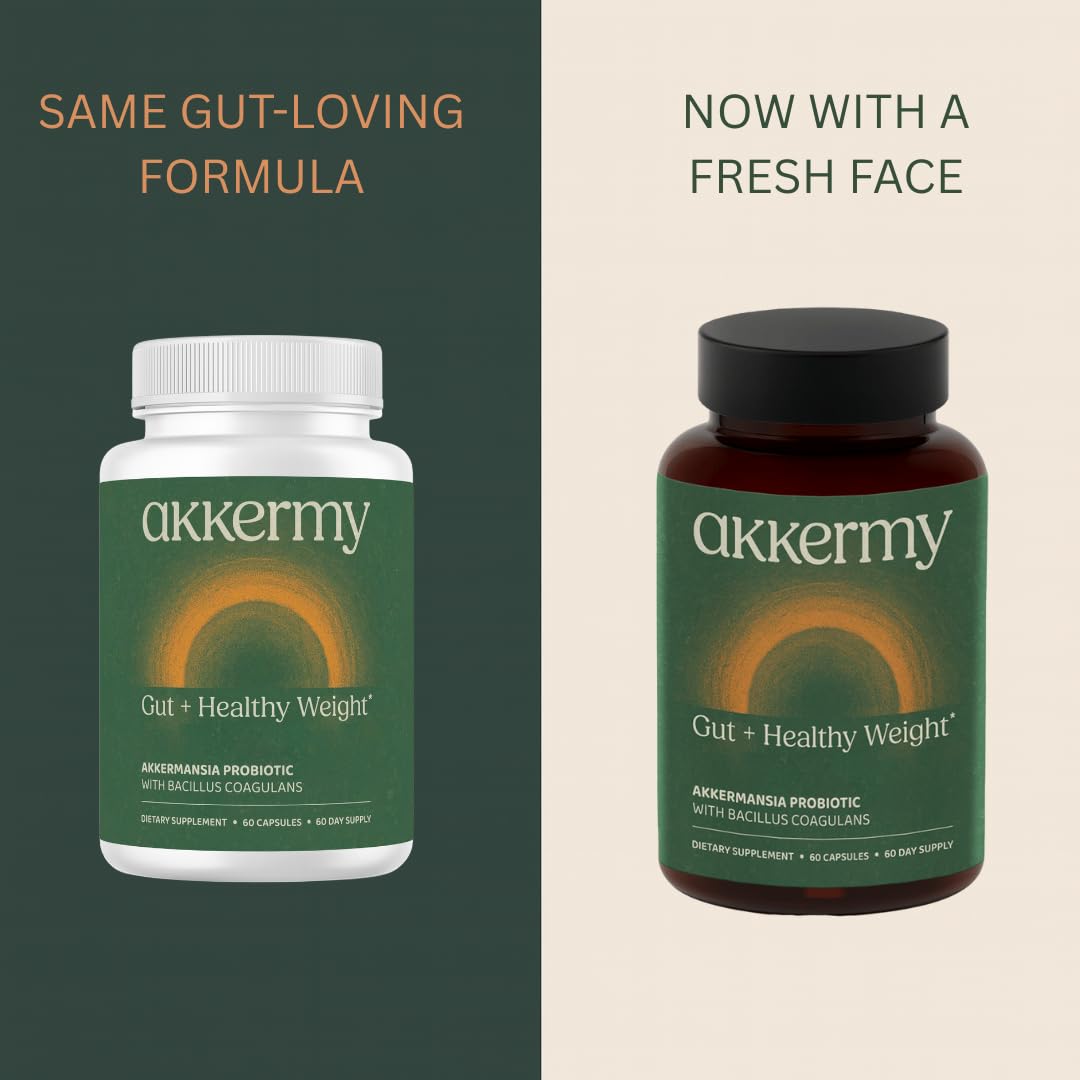 Akkermansia Probiotic for Appetite Suppressant & Craving Control | Increases GLP-1 for Weight Loss | 60 Day Supply | Made in USA | Bacillus Coagulans, B2, D3 & Chromium | SIBO Friendly, Vegan Akkermy Au supplements