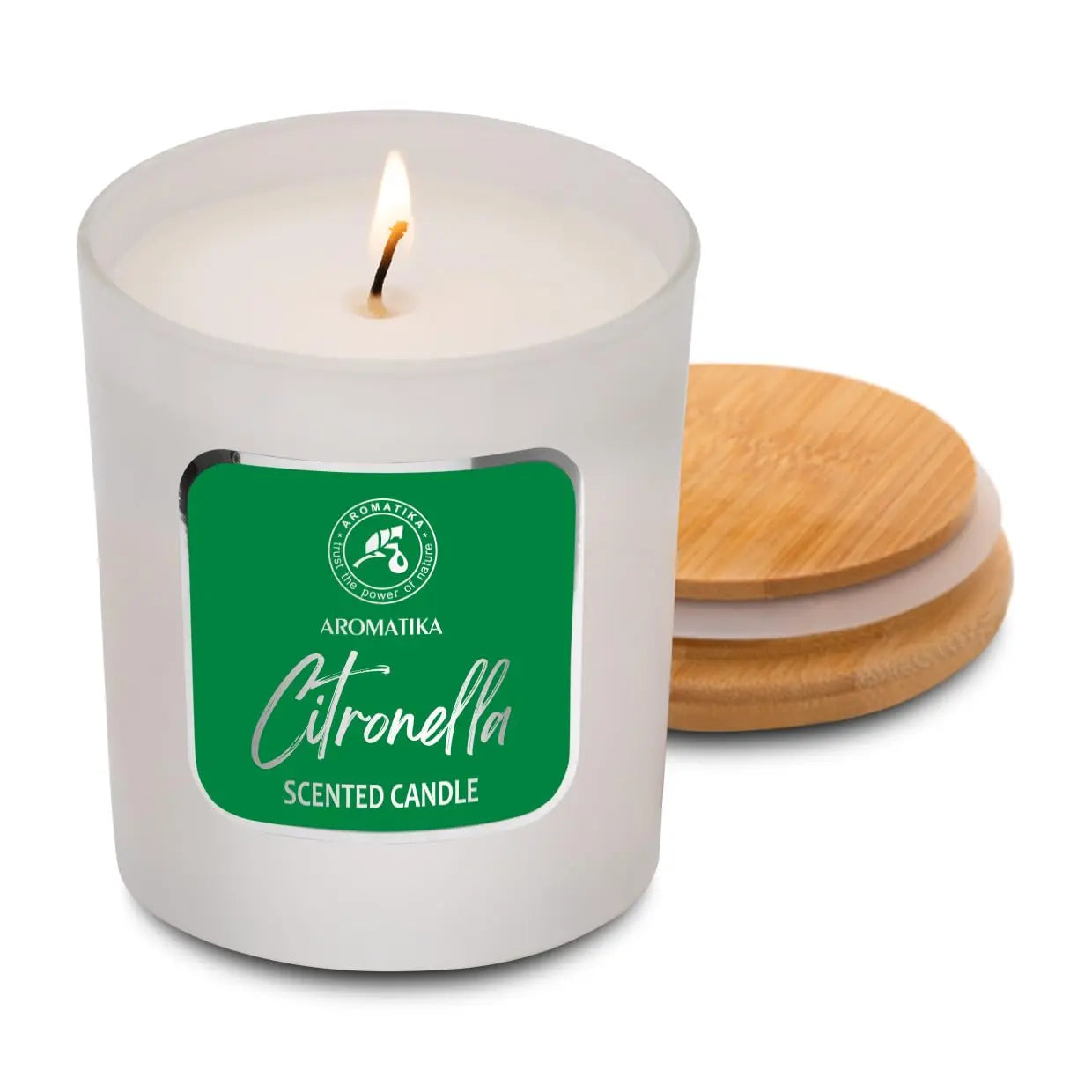 Scented Candle Citronella 200g - Aromatherapy Candle - Soy Wax Candles for Home Scented AROMATIKA Au supplements