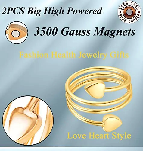 Vicmag Copper Magnetic Ring for Women, Lymphatic Drainage Ring Ladies Fingers Vicmag Au supplements
