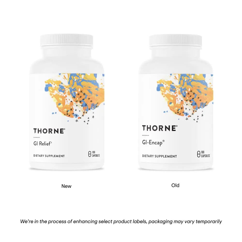 Thorne GI Relief - Digestion Supplement Supports Gut Health & Bloating Relief - Made with Marshmallow Root Extract & Digestive Enzymes - 180 Capsules - 90 Servings Thorne Au supplements