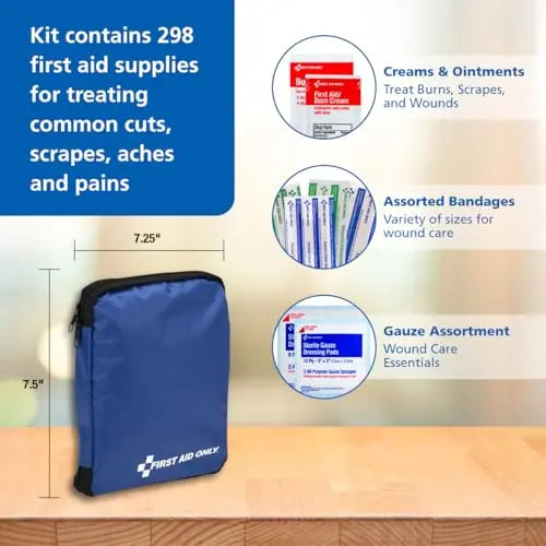 First Aid Only 442 All-Purpose Emergency First Aid Kit for Home, Work, and Travel First Aid Only Au supplements