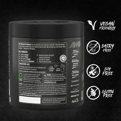 ABE Pre Workout Powder - All Black Everything Pre Workout Energy Drink with Citrulline ABE all black everything Au supplements