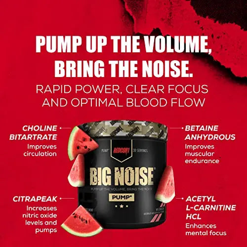 REDCON1 Big Noise Non-Stim Pre Workout Powder - Pump, Muscular Endurance + Focus REDCON1 Au supplements