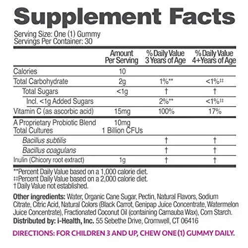 up4 Kids Probiotic Gummies, Digestive and Immune Support with Prebiotics and Vitamin C up4 Au supplements