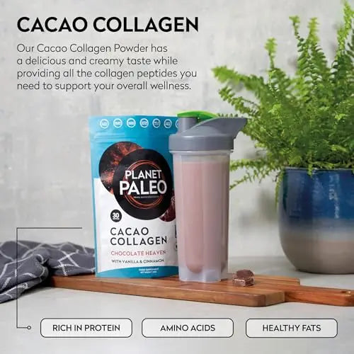 Planet PaleoCacao Collagen Powder (285g, 30 Servings) - MSC Certified, Wild Caught Marine Collagen Planet Paleo Au supplements