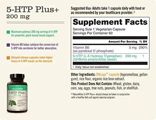 NatureWise 5-HTP 200Mg Mood Support, Natural Sleep Aid helps promote healthy NatureWise Au supplements