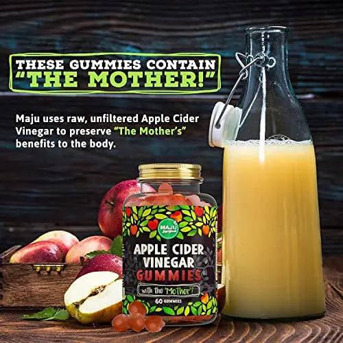 Apple Cider Vinegar Gummies with Mother - Weight Management & Detox - 2X Stronger Maju Superfoods Au supplements
