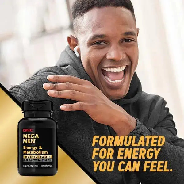 GNC Mega Men Energy & Metabolism Multivitamin | Antioxidants and Increased Calorie Burning | 180 Count GNC Au supplements
