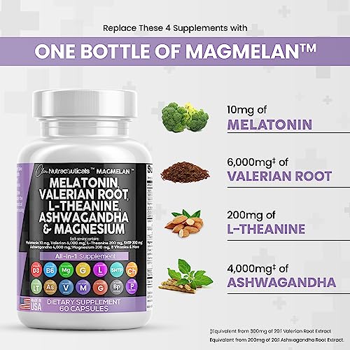 Melatonin 10mg Valerian Root 6000mg L Theanine 200mg Ashwagandha Clean Nutraceuticals Au supplements