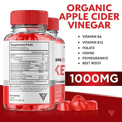 (2 Pack) Keto Bites ACV Gummies, KetoBites Keto ACV Gummies Advanced Weight Loss Fyvus Au supplements