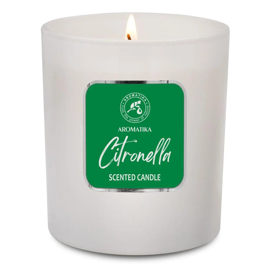 Scented Candle Citronella 200g - Aromatherapy Candle - Soy Wax Candles for Home Scented AROMATIKA Au supplements