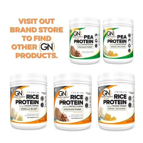 Growing Naturals | Vanilla Raw Pea Powder 15g Plant Protein | 2.8G BCAA, Low-Carb Growing Naturals Au supplements