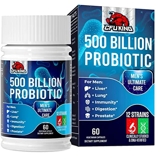 Probiotics for Men, 500 Billion CFU + 12 Strains Men's Probiotic with Turmeric Cranberry CFUKING Au supplements