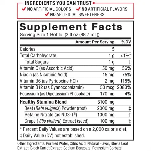 Force Factor Total Beets Superfood Shots for Healthy All-Day Stamina, Energy Drink Alternative Force Factor Au supplements