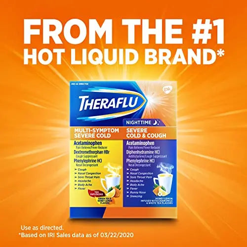 Theraflu Combo Daytime and Nighttime Severe Cold Relief Powder, Honey Theraflu Au supplements