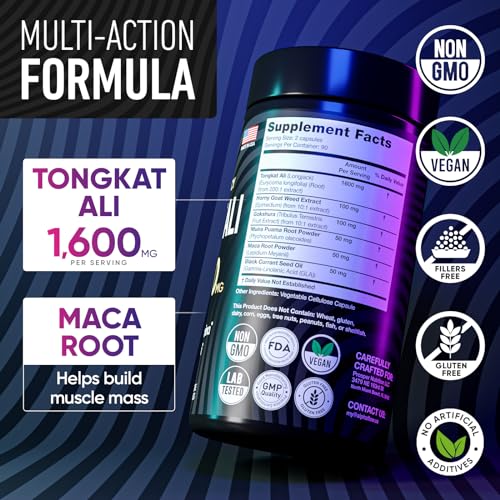 Tongkat Ali Supplement 1600MG - Longjack Tongkat Ali for Men - Euryco Alpha Flow Au supplements