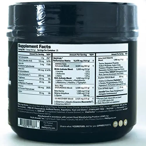 PMD Sports Core Fuel Endurance, Performance & Recovery - BCAAs, EAAs, Beta Alanine PMD Au supplements
