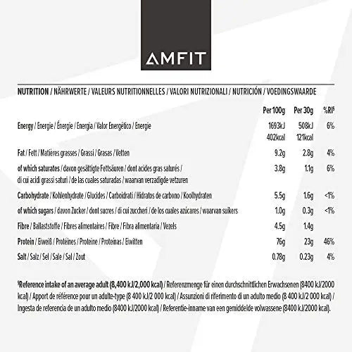 Amazon Brand - Amfit Nutrition Whey Protein Powder, White Chocolate Flavour, 33 Servings, 1 kg Amfit Nutrition Au supplements