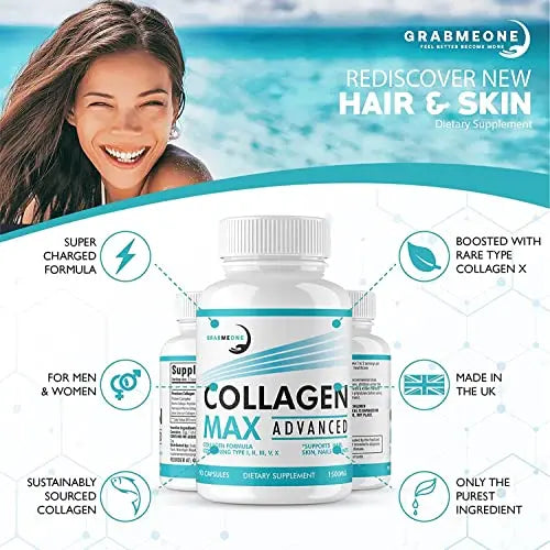 Premium Marine Collagen Supplements for Women, Ultra Potent Marine Collagen Capsules Collagen Max Au supplements