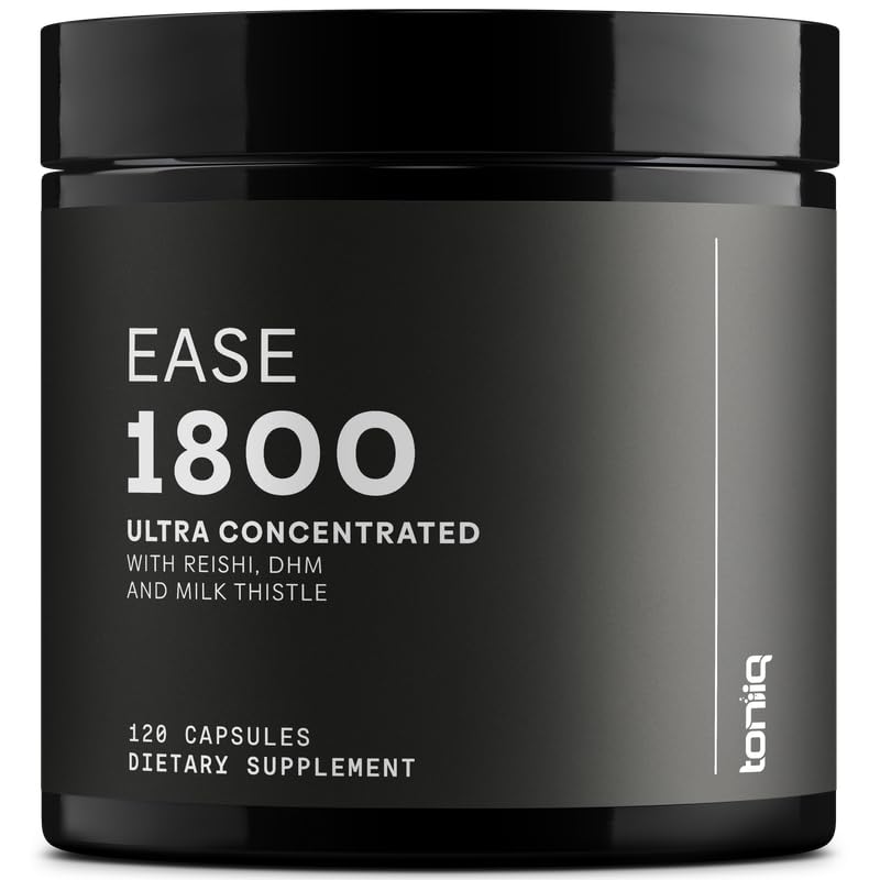 Toniiq Ease with DHM - Full Liver Support for a Night Out - 120 Capsules - 50x Super Concentrated Extract Toniiq Au supplements