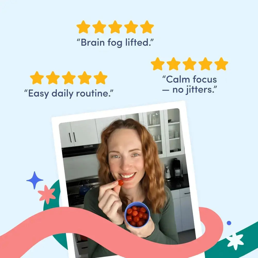 FIRST DAY Women’s Brain Gummies for Focus, Memory & Clarity | Cognizin® Citicoline + Phosphatidylserine | Natural Sustained Energy, Peach Flavor FIRST DAY Au supplements