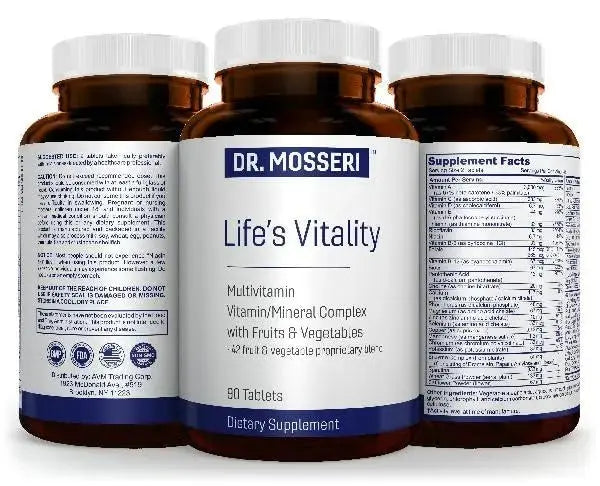DR. MOSSERI Life's Vitality Vegan Multivitamin for Men & Women – Non-GMO Formula with 42 Fruits and Vegetables, Daily Multivitamin and Mineral Complex DR. MOSSERI Au supplements