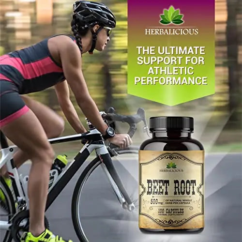 HERBALICIOUS Beet Root Capsules - Herbal Supplement for Athletic Performance HERBALICIOUS Au supplements