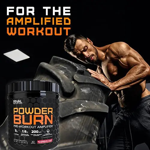 Rivalus Powder Burn - Watermelon Candy, 0.8 Pound - Intense Pre-Workout Energy Rivalus Au supplements