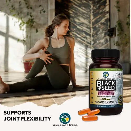 Amazing Herbs Premium Black Seed Oil Capsules - Cold Pressed Nigella Sativa Aids Amazing Herbs Au supplements