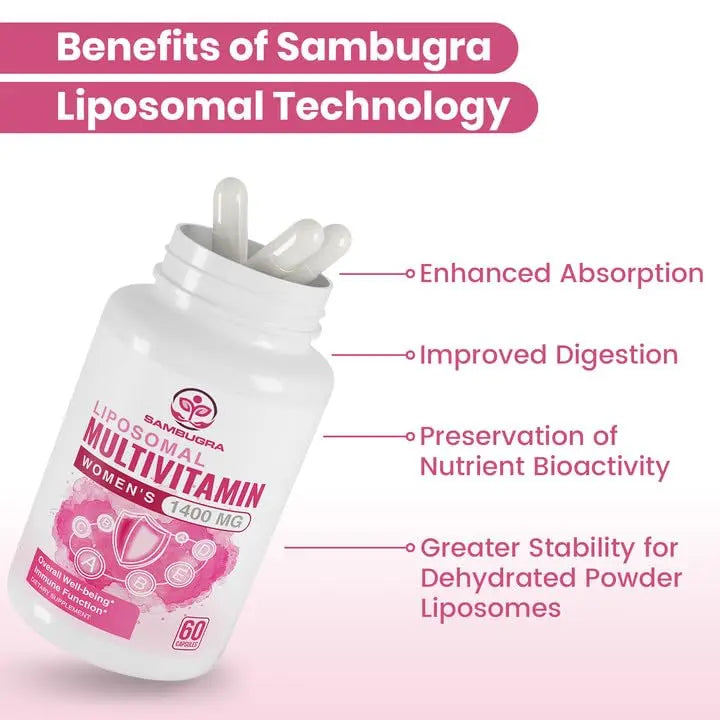 Liposomal Multivitamin for Women 1400MG - Womens Daily Multi Vitamins Supplements Sambugra Au supplements