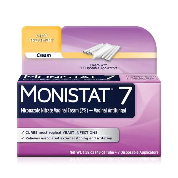 Monistat 7 Vaginal Cream with Tube Plus 7 Disposable Applicators, Anti-Fungal, For Most Vaginal Yeast Monistat Au supplements