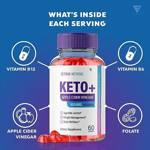 (2 Pack) True Ketosis Keto Gummies for Weight Loss, True Ketosis Keto ACV Gummies Fyvus Au supplements