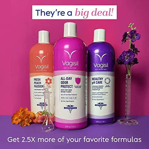 Vagisil Scentsitive Scents Fresh Peach Passion Daily Intimate Wash for Women, Gynecologist Tested Vagisil Au supplements