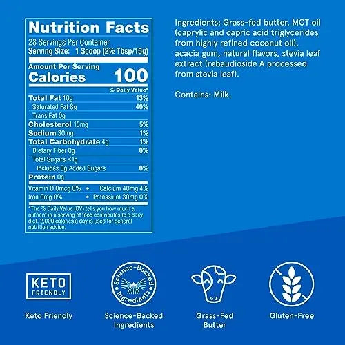 Bulletproof French Vanilla Creamer, 14.8 Ounces, Keto Coffee Creamer with MCT Oil Bulletproof Au supplements