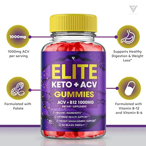 (2 Pack) Elite Keto ACV Gummies AVC, Elite Keto Plus ACV Advanced Weight Loss Gummies Fyvus Au supplements