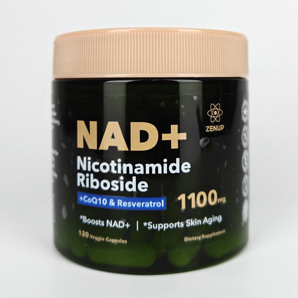 ZenUP NAD+ Supplement | 1100mg Liposomal Nicotinamide Riboside with Resveratrol & Quercetin | Anti-Aging, Cellular Energy, Mental Focus | 120 Caps ZenUP Au supplements