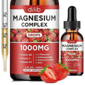 Triple Magnesium Complex Supplement, Magnesium Glycinate, Blend, Citrate Liquid Drops dilib Au supplements